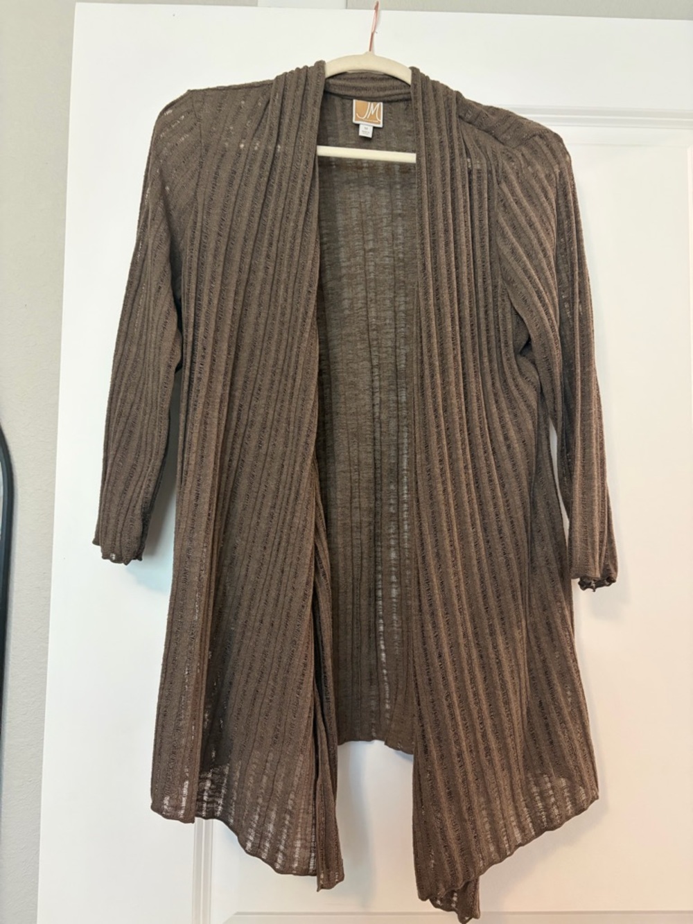 Open-Front Brown Women's Cardigan Sweater
